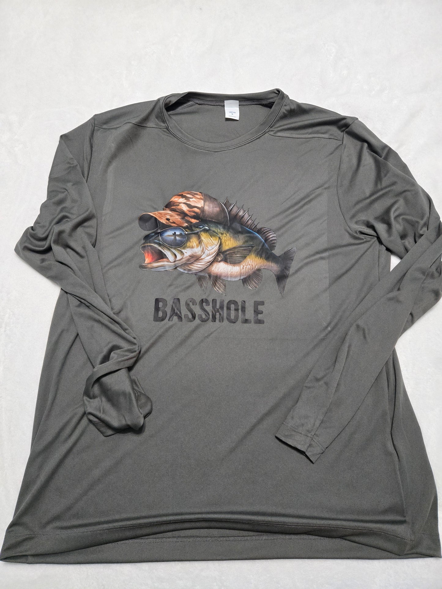 Gray SPF long sleeve basshole