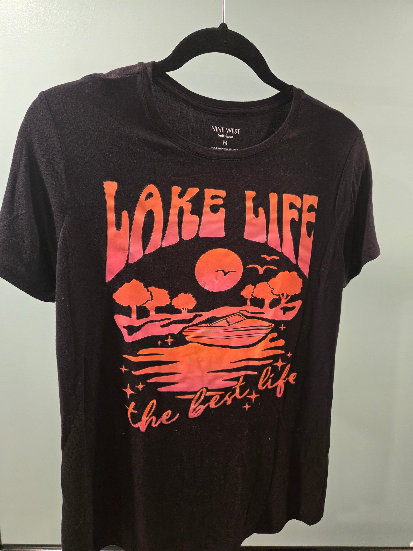 Lake Life Shirt – Sunset Graphic Tee for Outdoors Lovers
