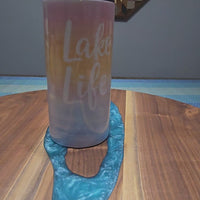 Lake life skinny can koozie