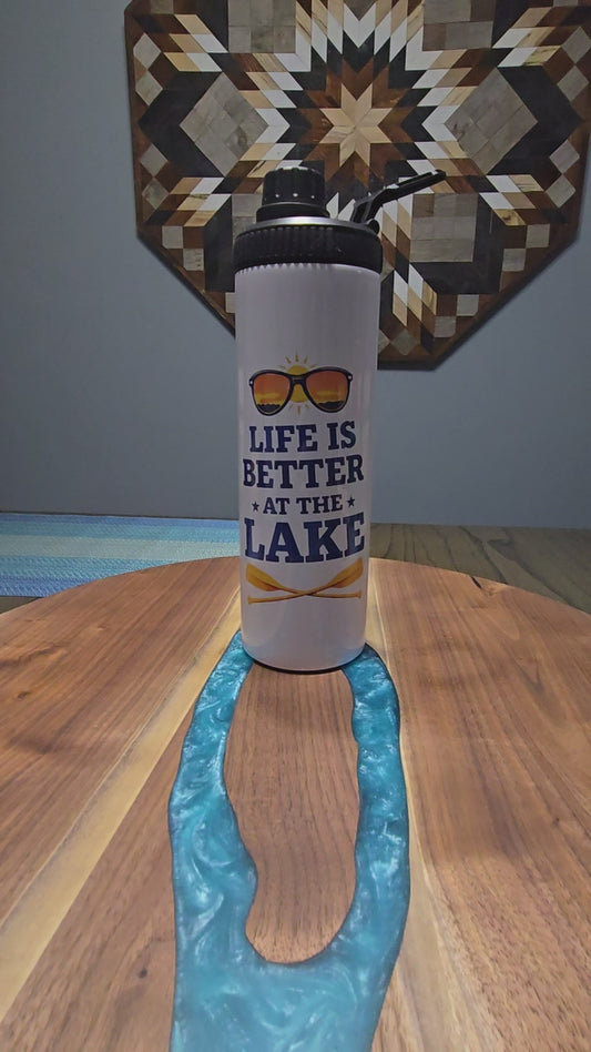 Life is Better at the lake water bottle
