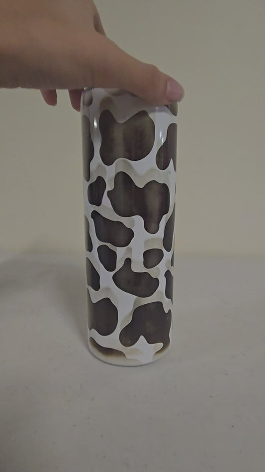 Cow print tumbler