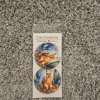 Llama Car Coasters – Cute Handmade Cup Holder Set