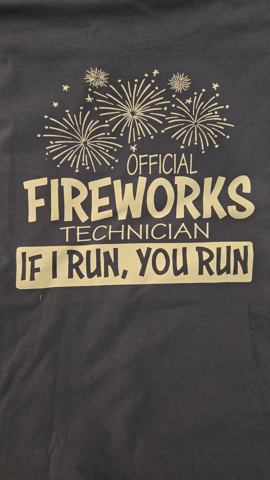Mens fireworks pocket Tee