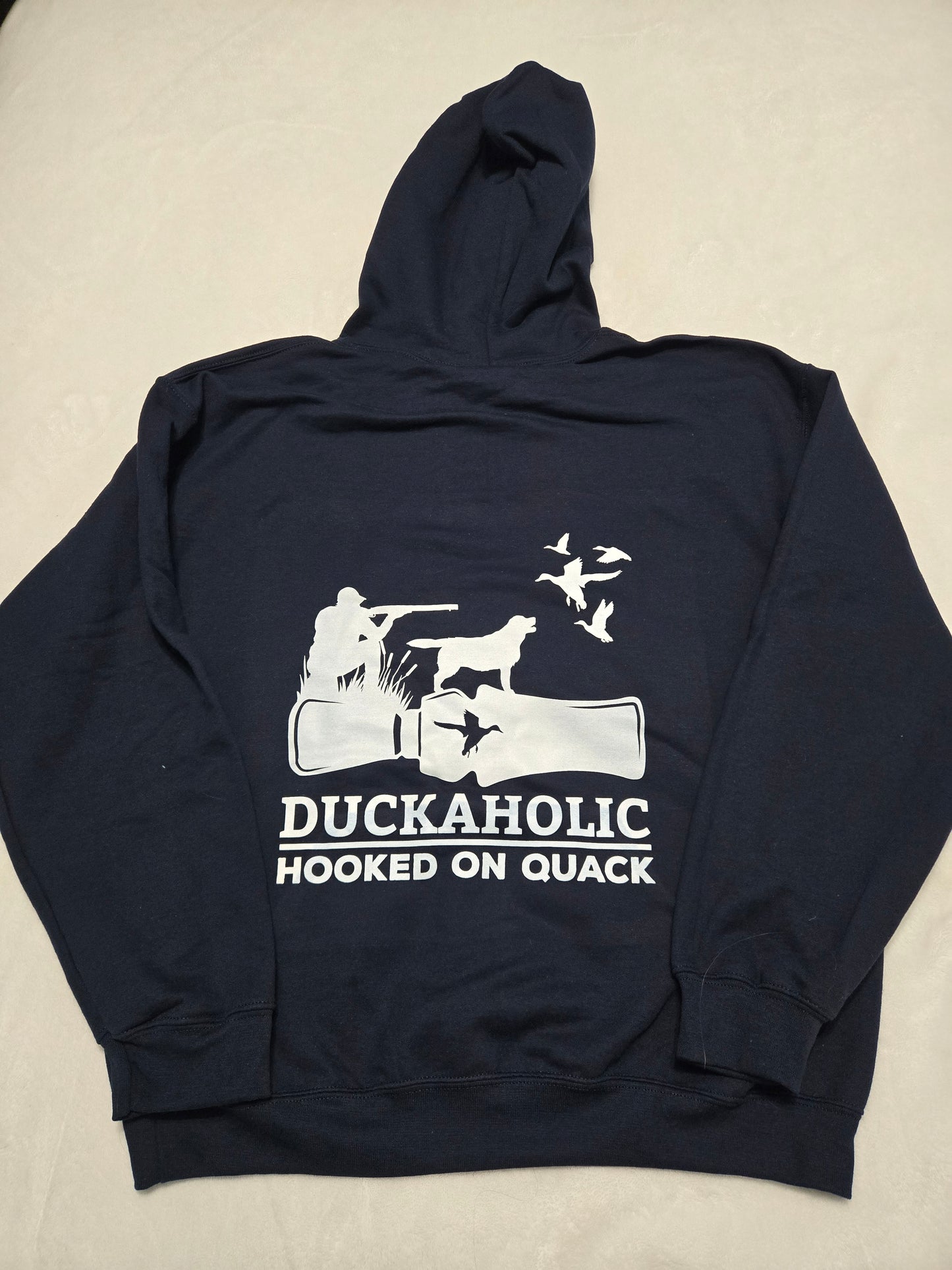 Large navy duck hunting hoodie