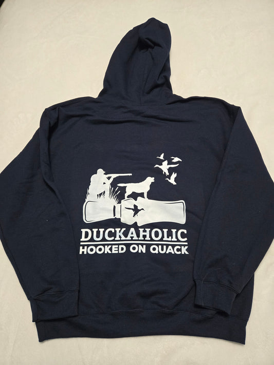 Large navy duck hunting hoodie