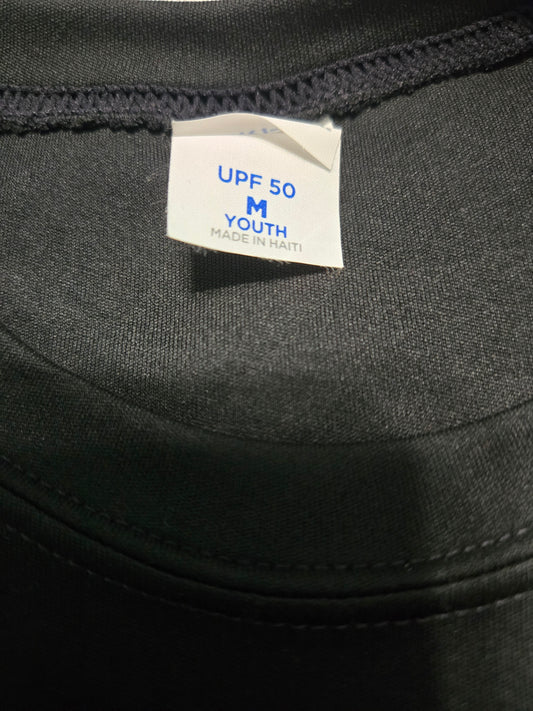 Black SPF fishing shirt youth Medium