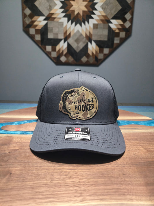 Gray & black fishing hat