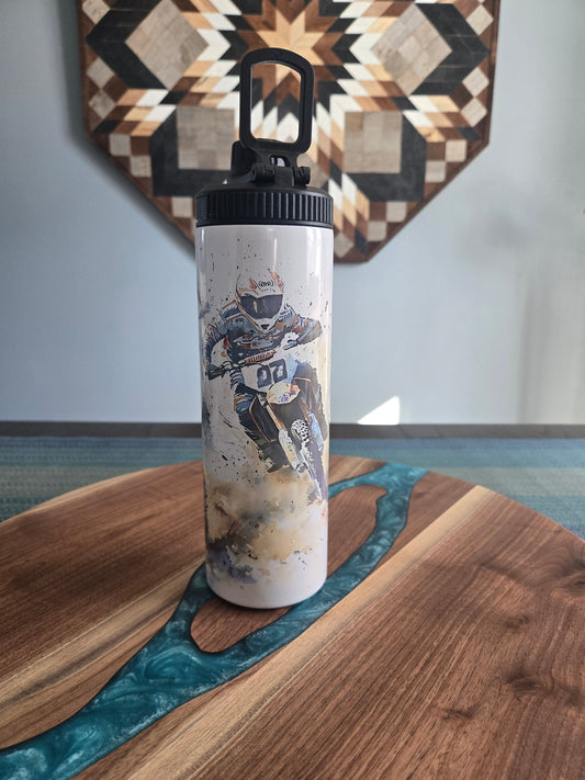 Dirt biking water bottle