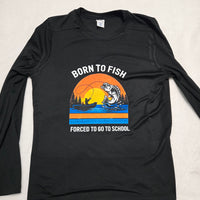 Black SPF fishing shirt youth Medium