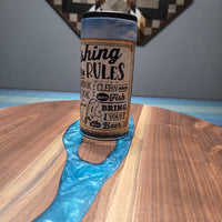 Fishing skinny can koozie