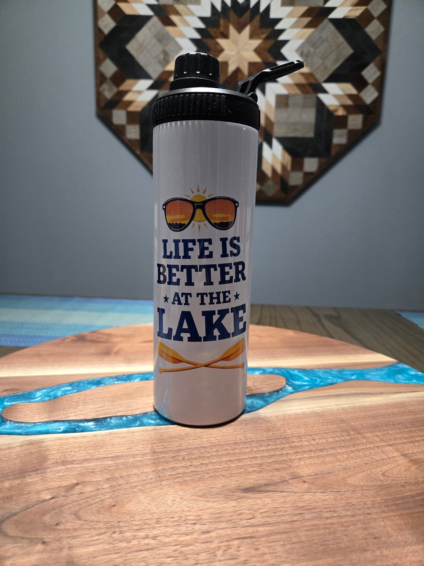 Life is Better at the lake water bottle