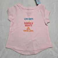 12M pink lake days t-shirt