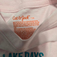 12M pink lake days t-shirt